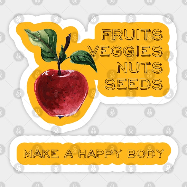 Whole Foods Plant Based Slogan Sticker by susannefloe